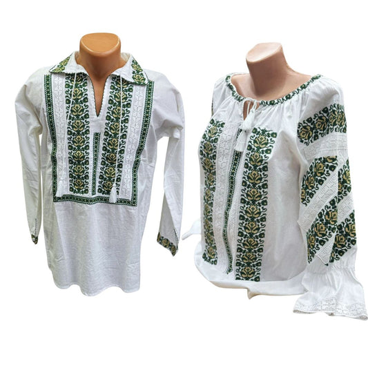 Pachet El & Ea – Ie tradițională românească verde