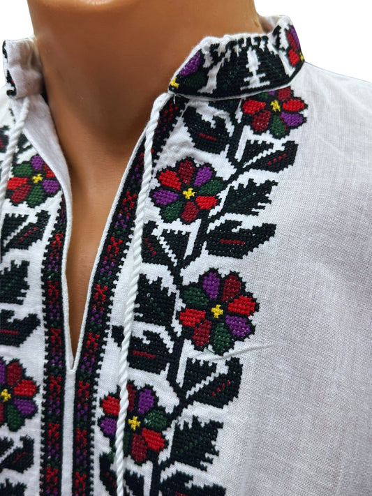 Ie bărbătească tradițională din bumbac, multicolor