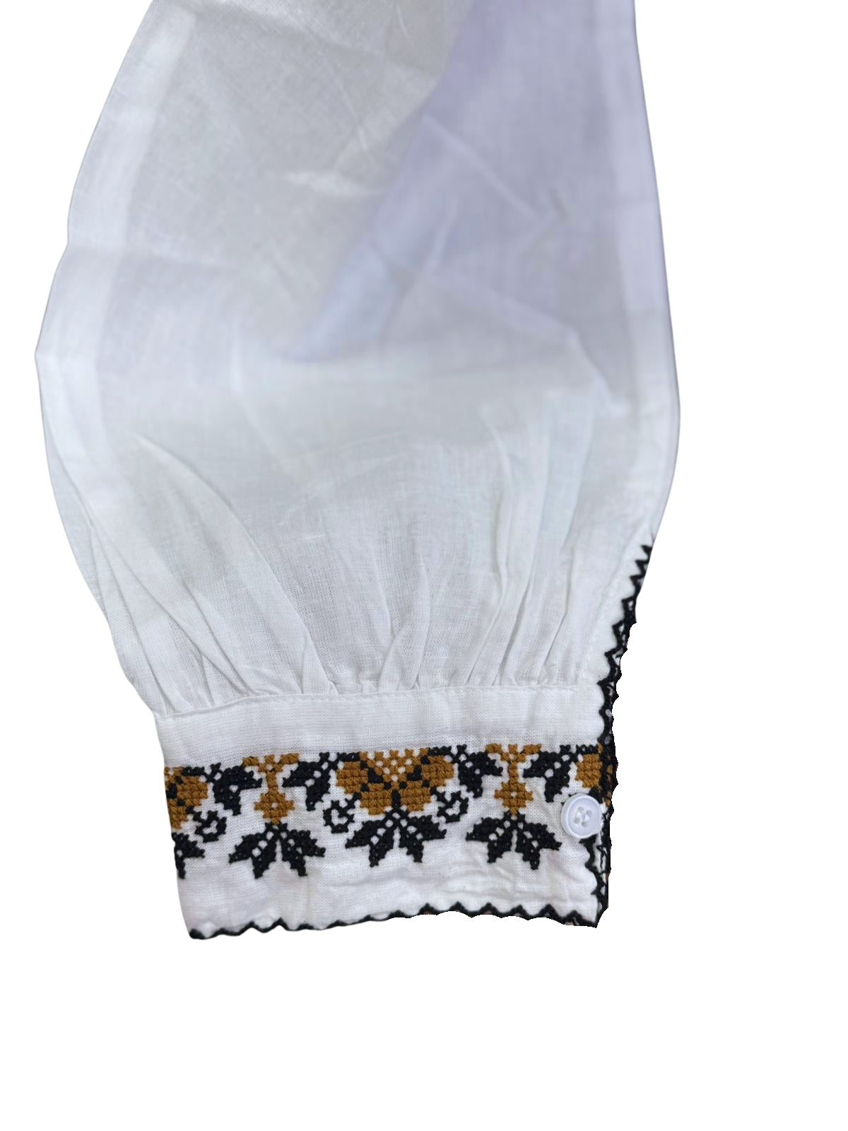 Ie bărbătească tradițională din bumbac, galben/negru